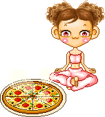 Manger de la pizza.